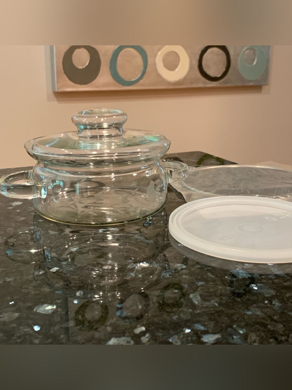 Princess House Heritage 1 Qt Casserole w Glass Lid #066 Simmer Pot Mesh Diffuser